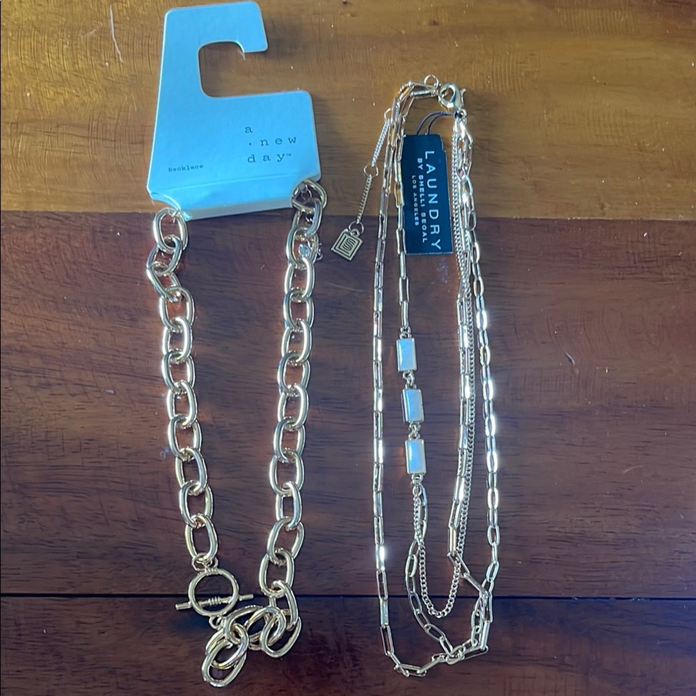 A New Day Gold Necklaces with Chunky and Delicate Designs